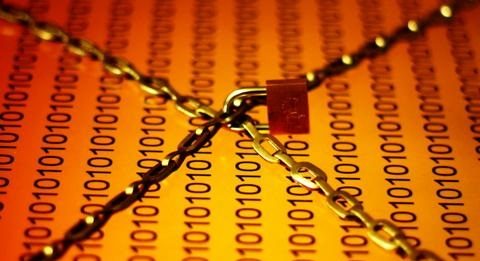 EU institutions are freewheeling into a cybersecurity crisis IT security image, bits with chains