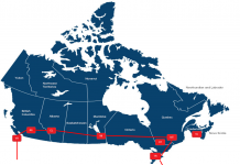 Day 3 of Holiday Cheer: Why Canada? Andrew Eppich on Equinix’s $1B investment Map of Canada showing Equinix data centre locations