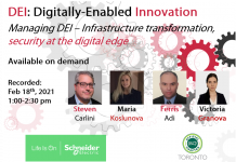 DEI1: ‘Managing DEI’ – infrastructure transformation, security at the digital edge Speakers at DEI1 session - Feb 18, 2021