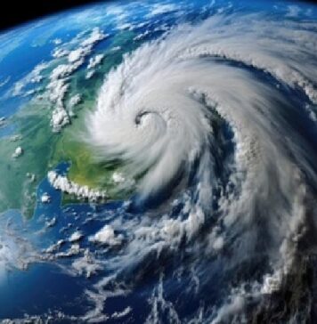 HydroSphereAI — Aquanty’s Artificial Intelligence Platform — has won the Water Canada New Tech Award for 2025 eye of a storm over earth image